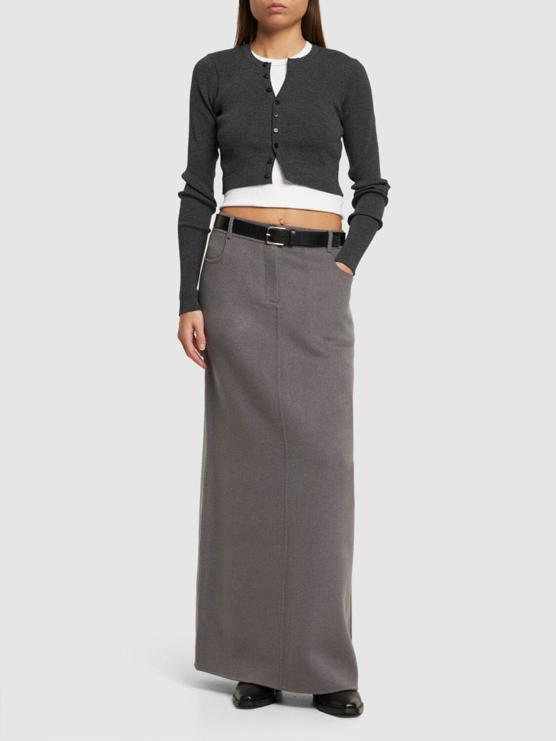 Malvo wool long pencil skirt - 2