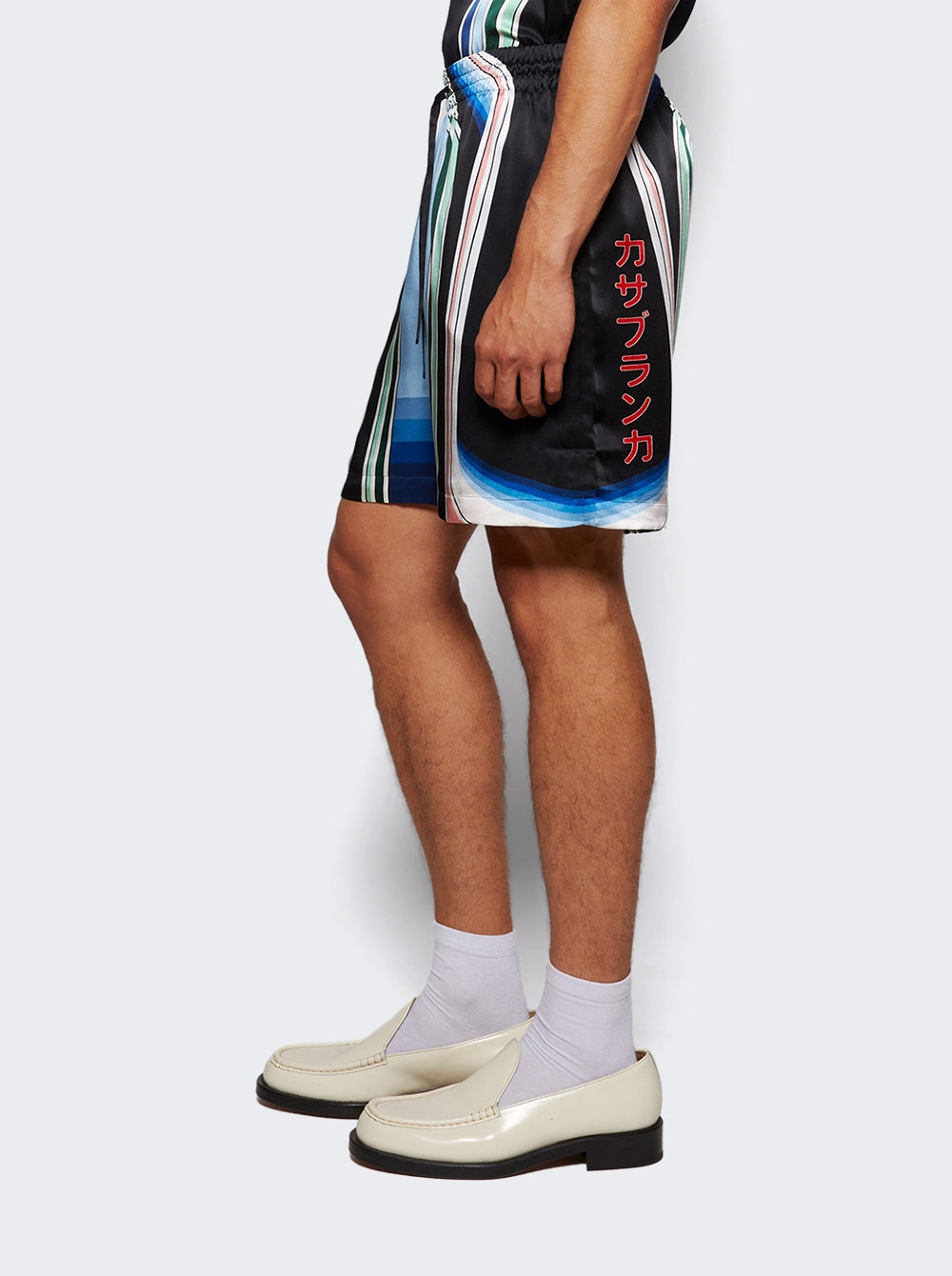 Drawstring Shorts Graphic Mountain - 3