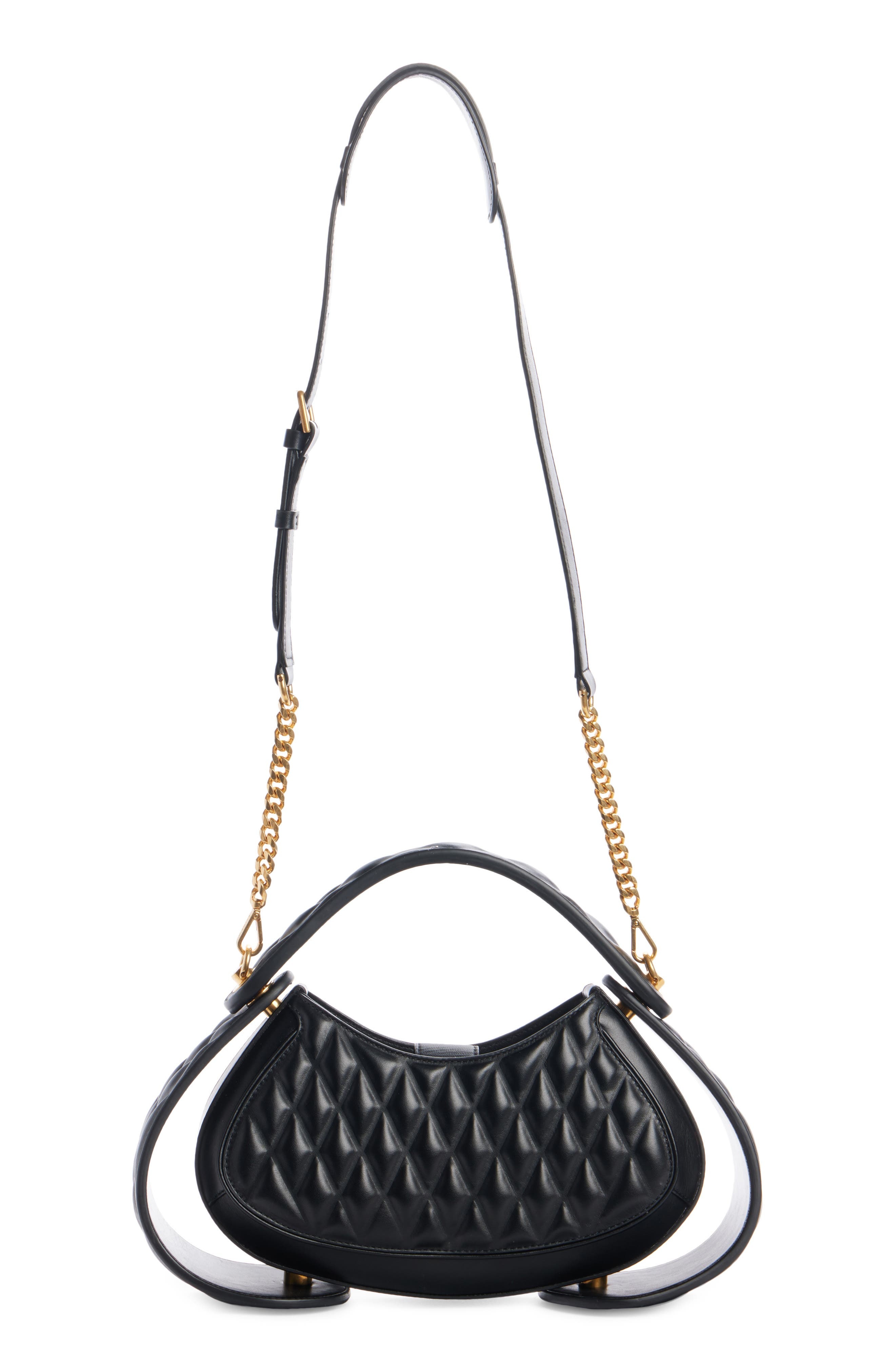 Balmain Medium Jolie Madame Quilted Leather Top Handle Bag in 0Pa Black at Nordstrom - 3