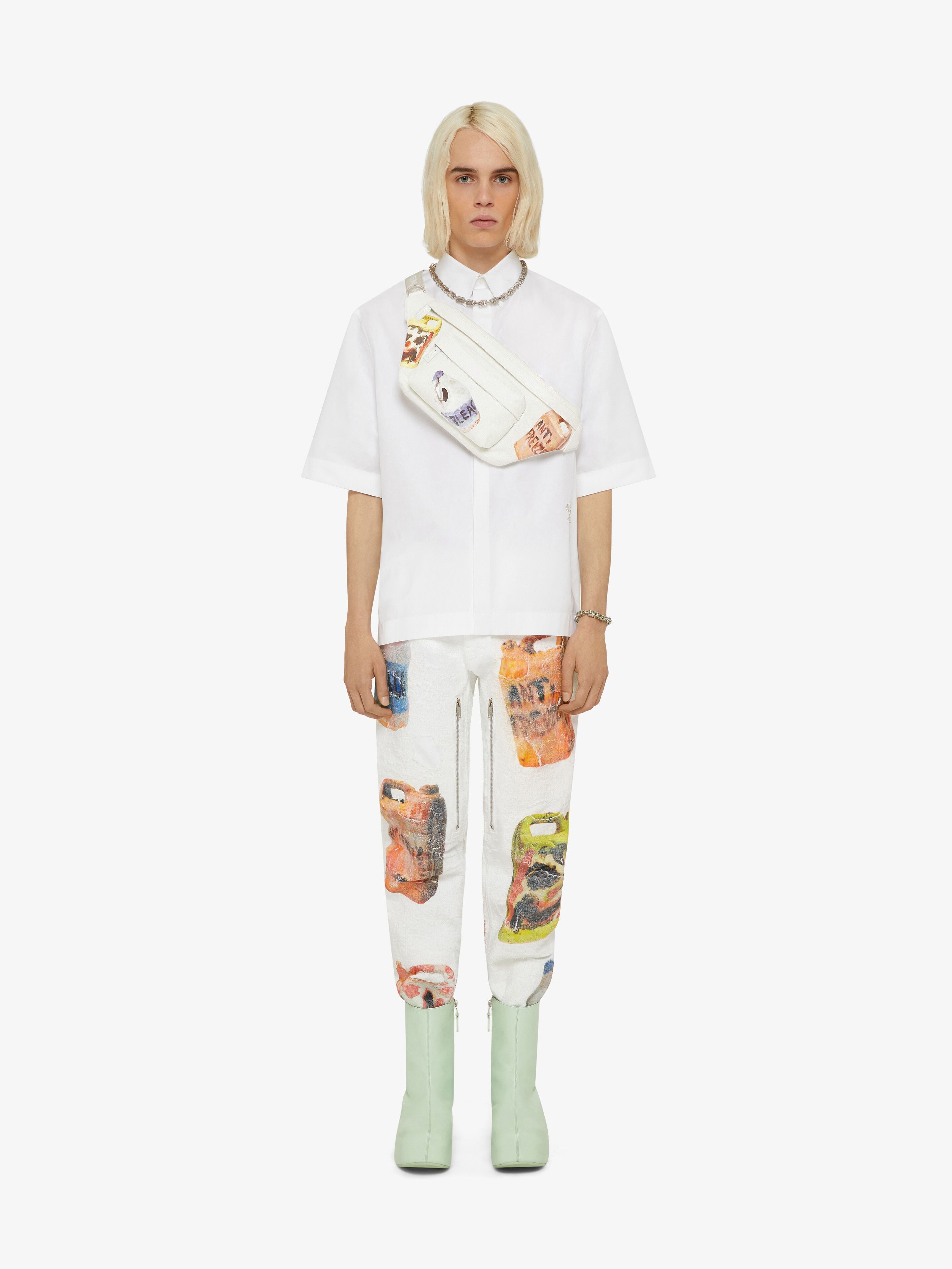 ESSENTIEL U BUM BAG IN CANVAS WITH CERAMIC PRINTS - 2