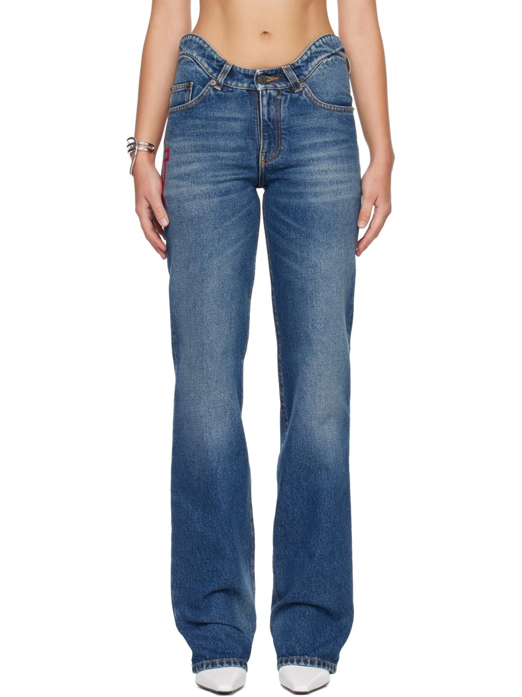 Blue 'The JPG Curved Denim' Jeans - 1
