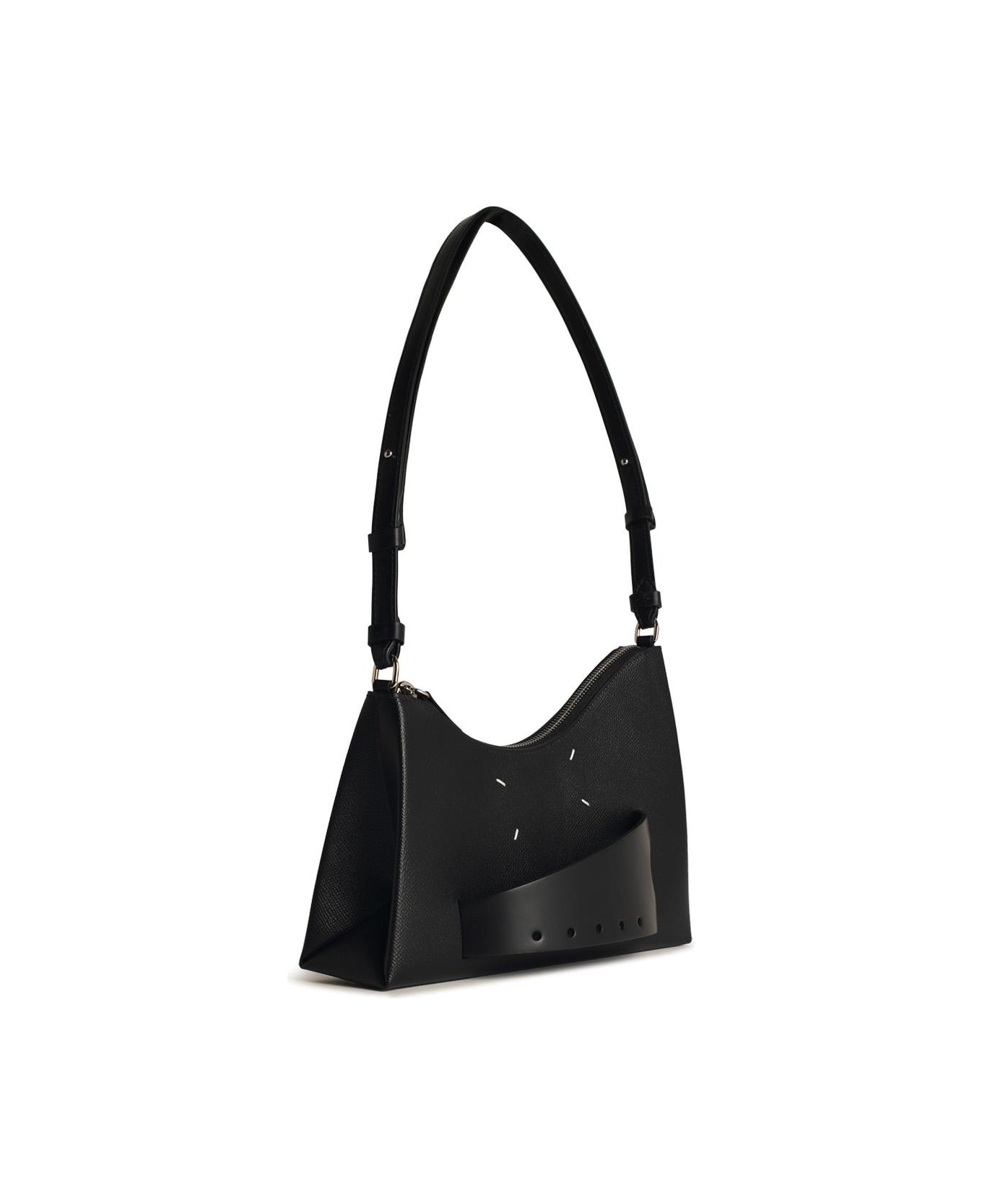 'hobo' Black Embossed Leather Bag - 2