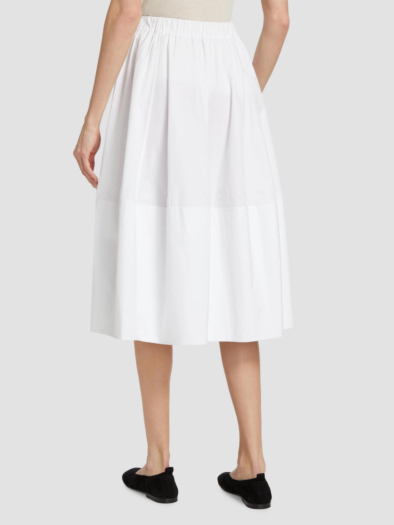 Women's Bubble tton Poplin Skirt - White 5