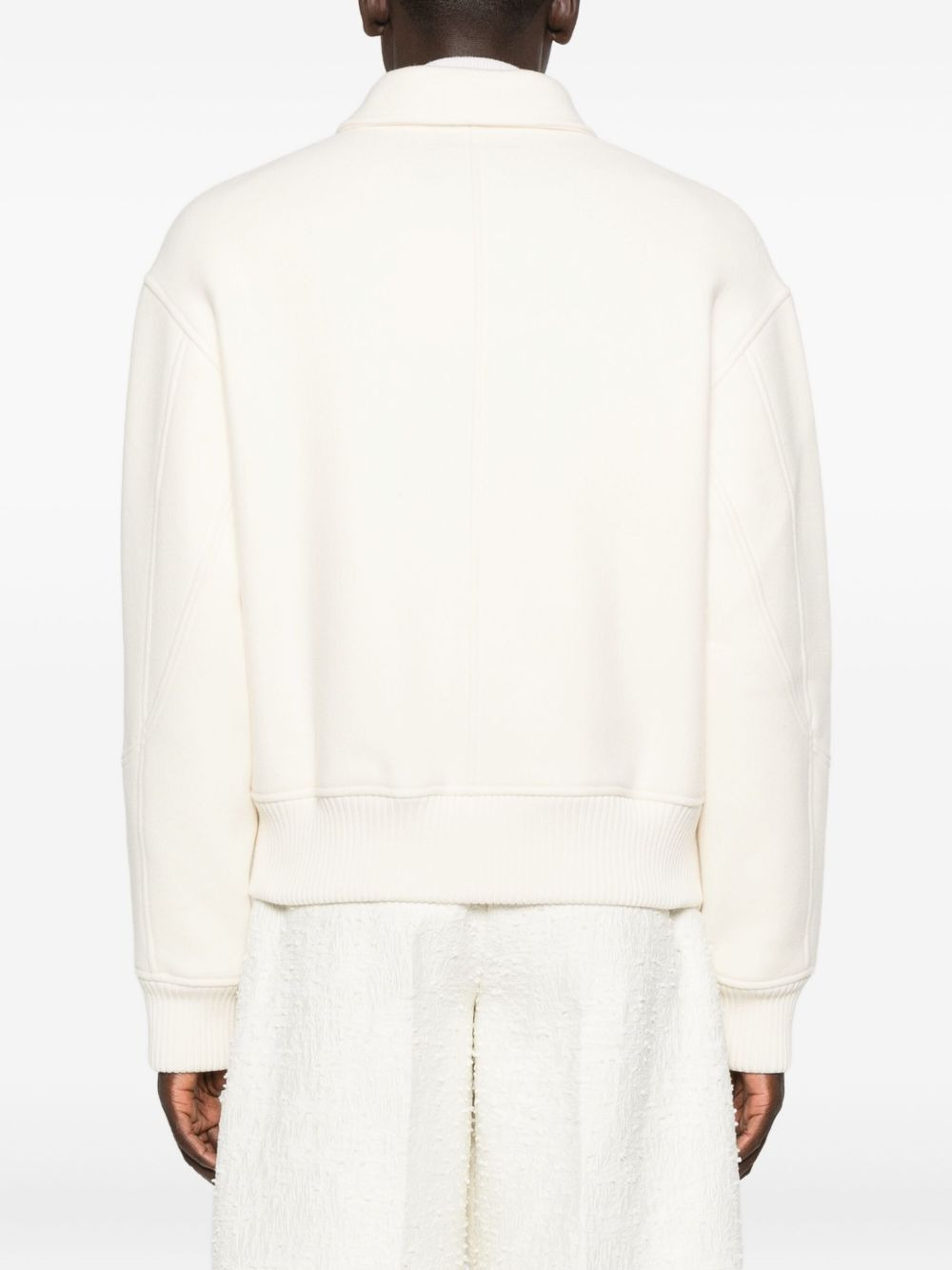 felt wool bomber jacket - 4
