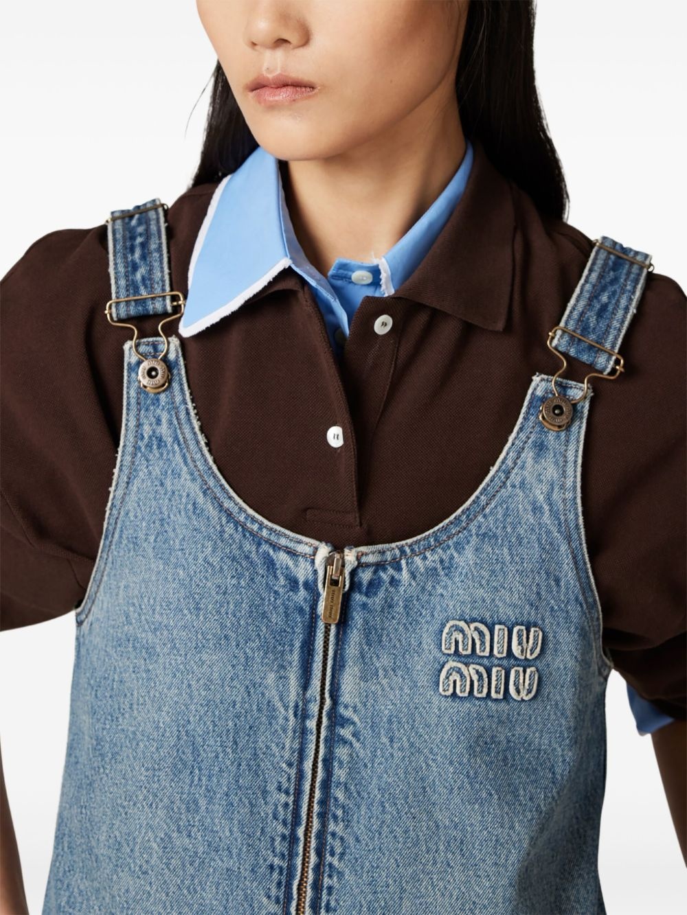 denim mini dress - 6