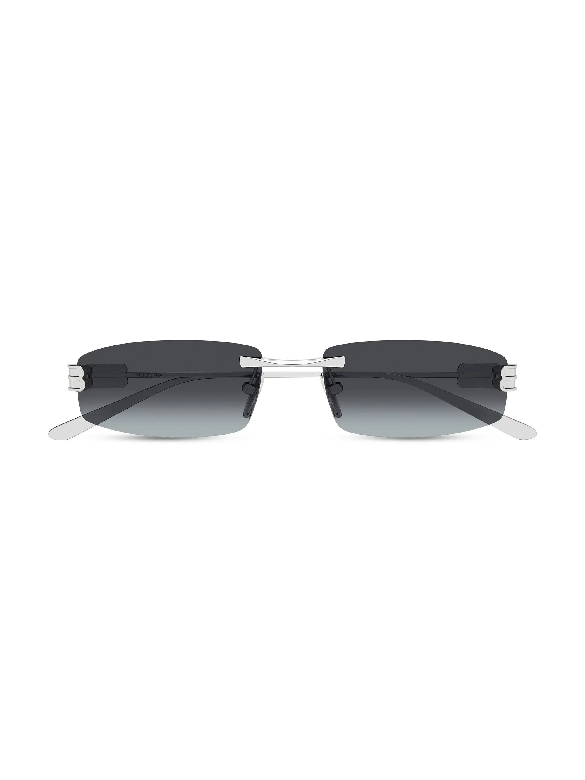 Men's Gossip 62MM Rimless Rectangular Metal Sunglasses - Silver Black - 1