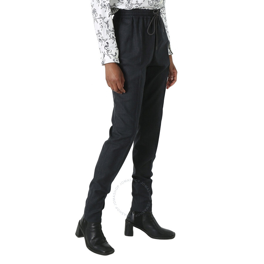 Burberry Dark Grey Melange Wool Lidywhs Trouser - 4