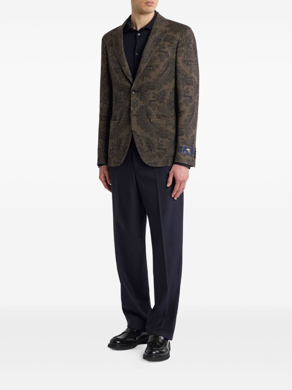 paisley print wool blazer - 2