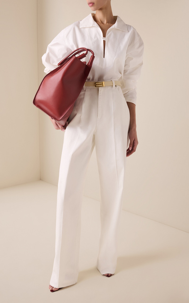 Victoria Beckham Rigid High Rise Straight Leg Jeans white outlook