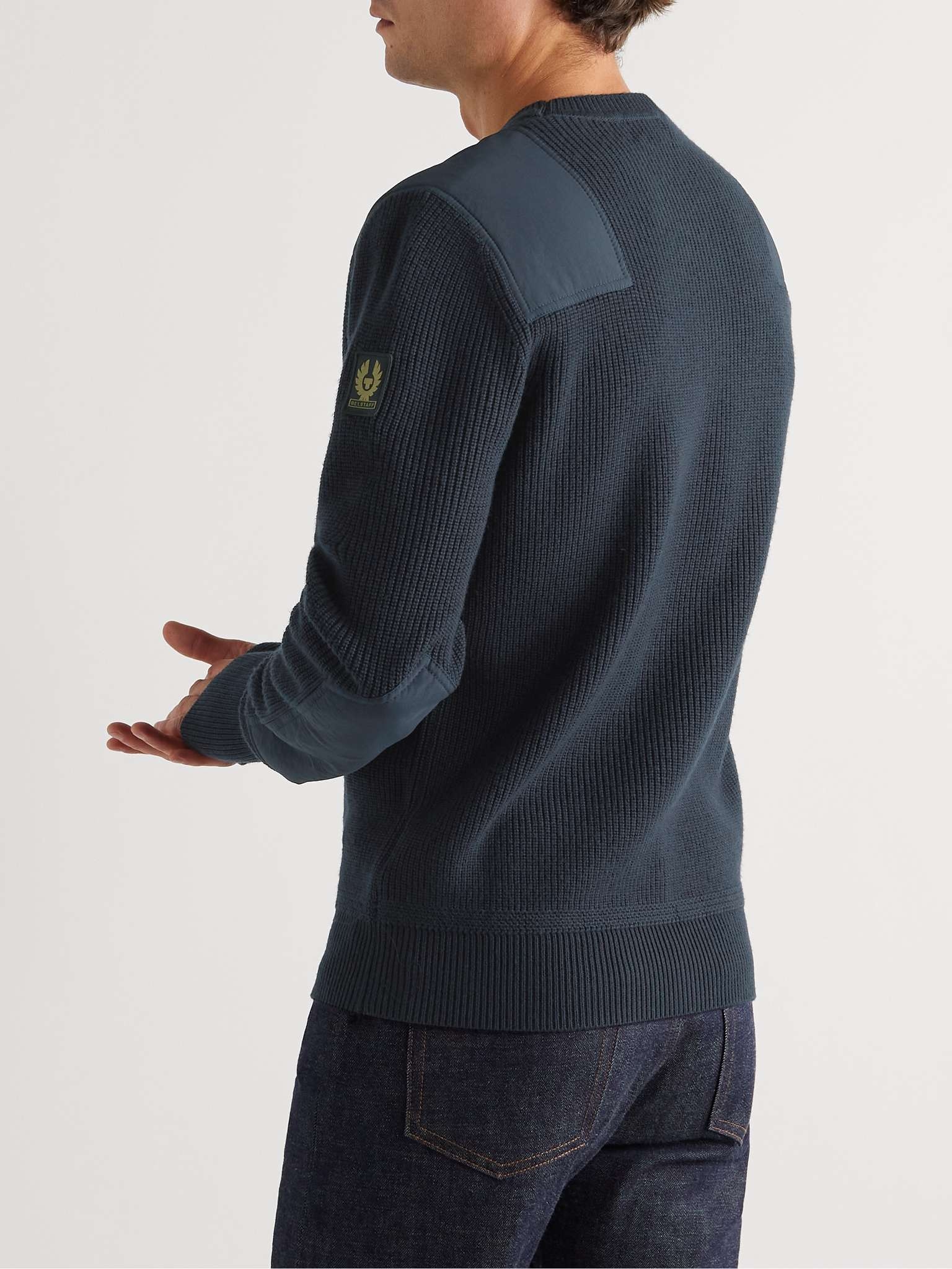 Brigade Shell-Panelled Ribbed Virgin Wool Sweater - 4