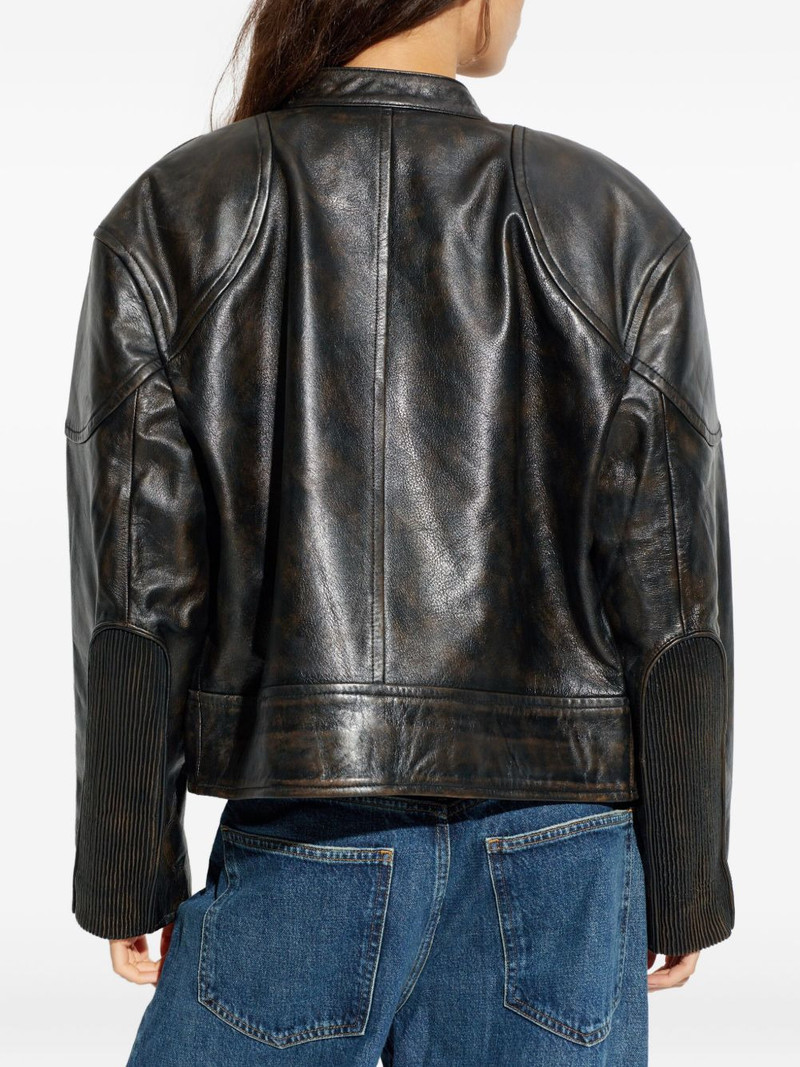Alita zip-fastening leather jacket 4