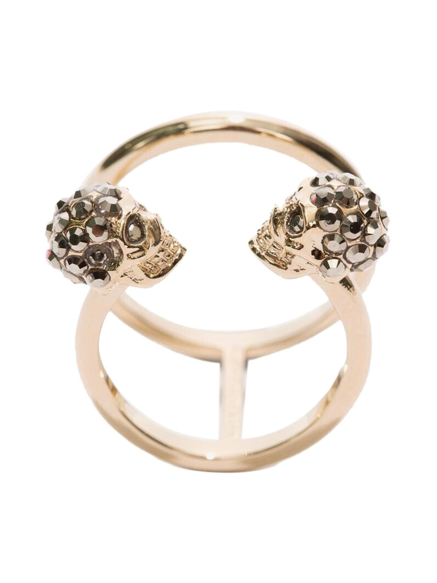 Twin Skull Double Ring - 2