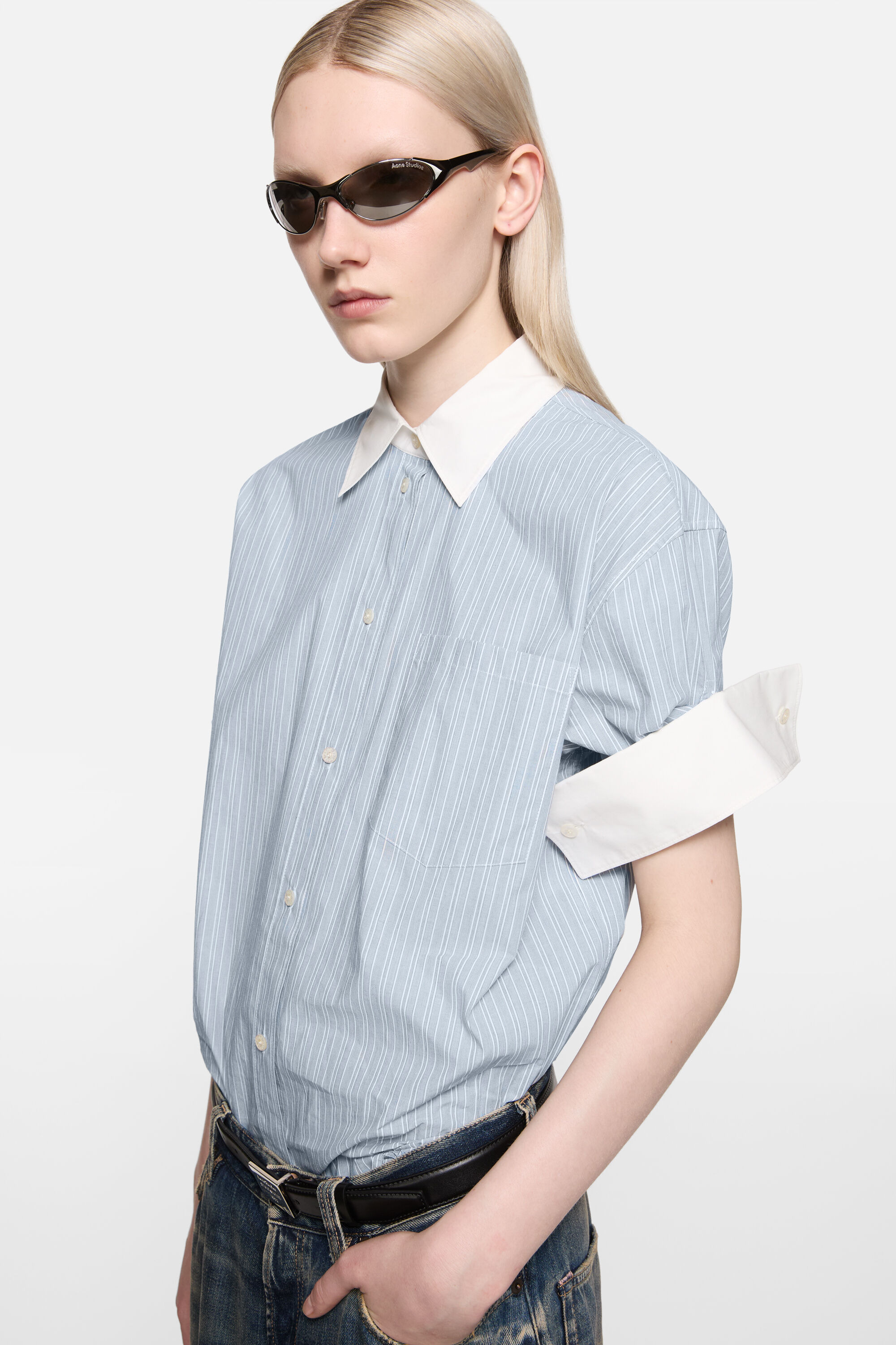 Short sleeve shirt - Blue/white - 4