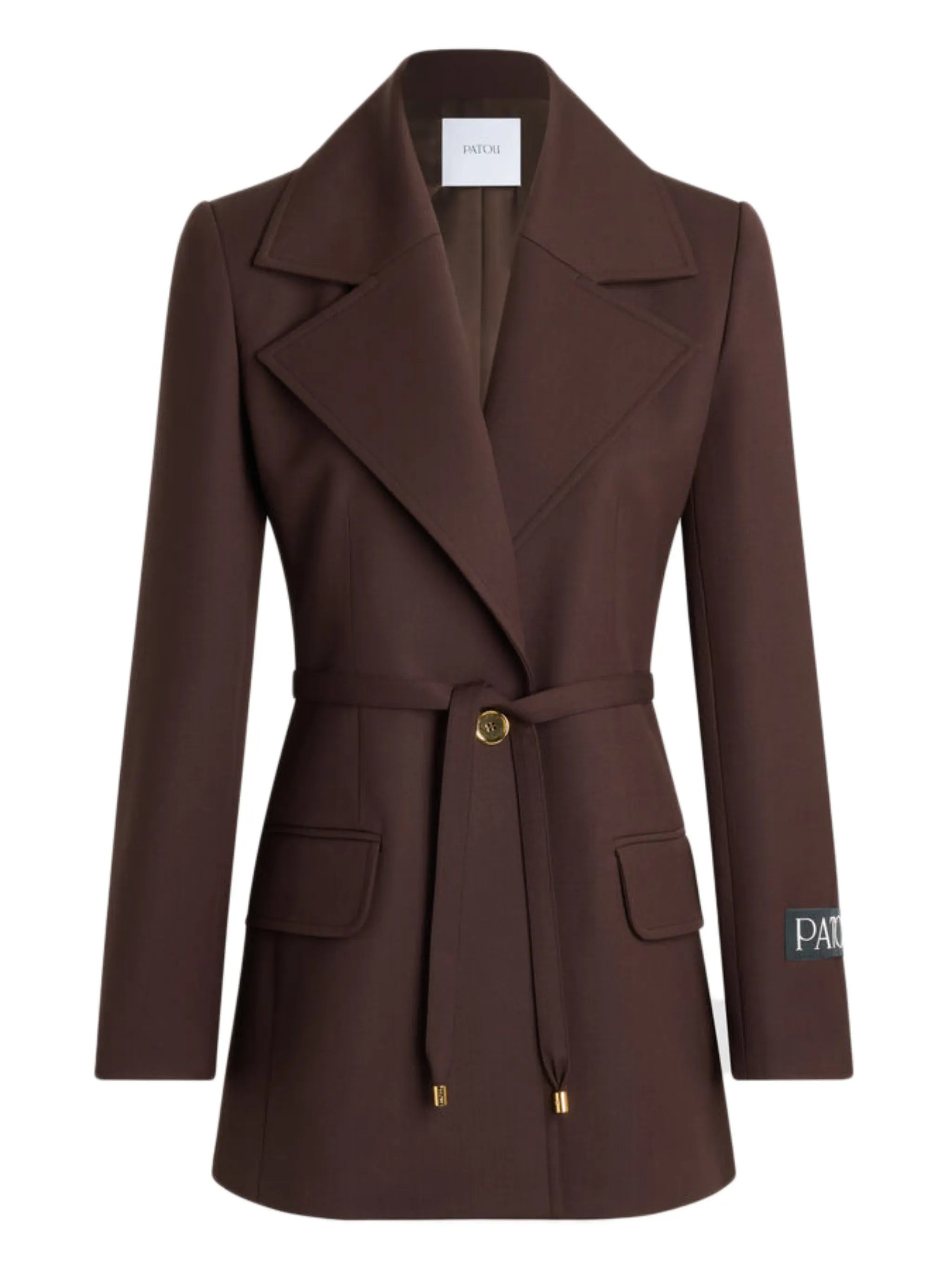 Patou Single-breasted Belted Wool Jacket - 4