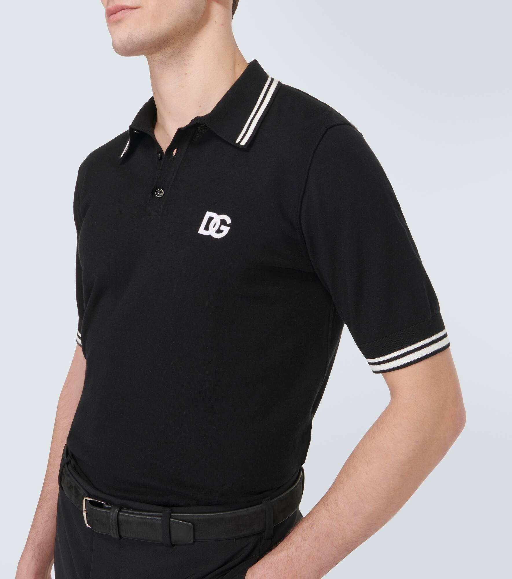 Logo cotton piqué polo shirt - 5