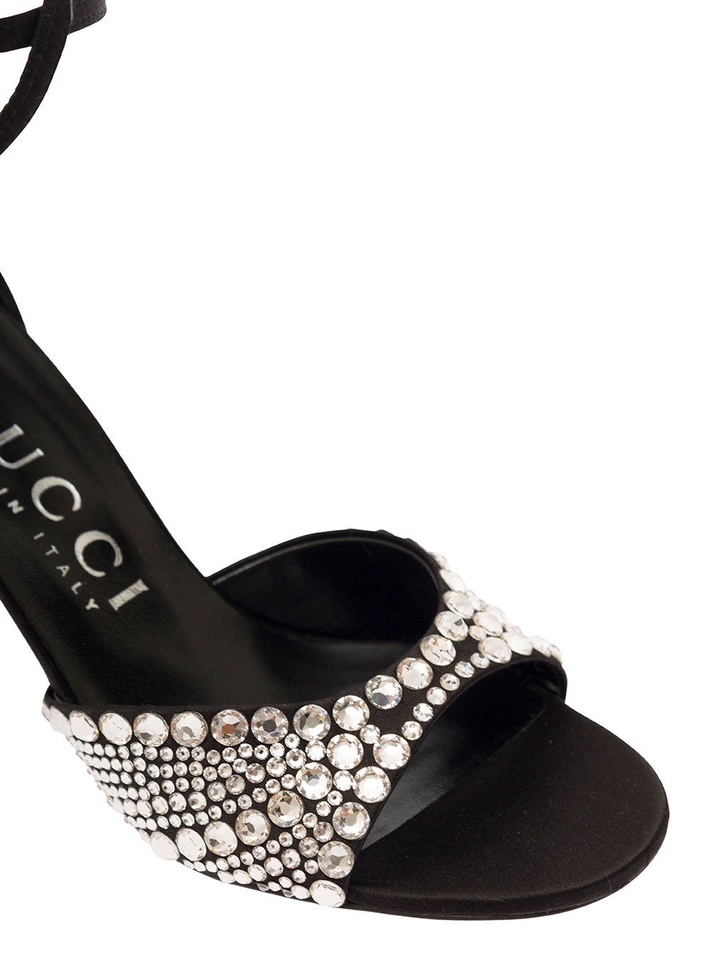 Gucci Women W Ilse 85 Sandal Silk W/Cryst - 4