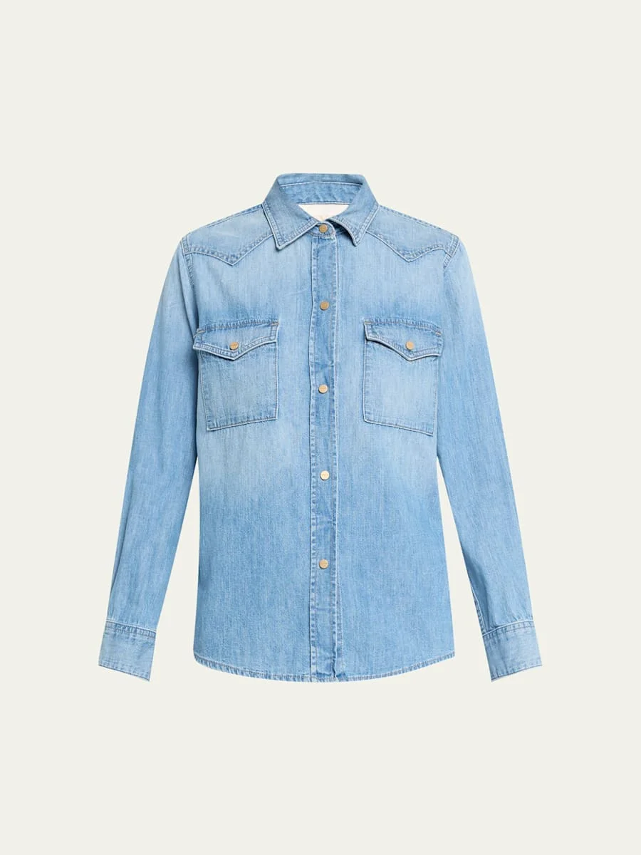 Cowboy Take Me Away Denim Shirt - 1