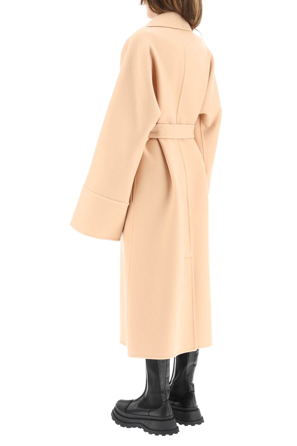 BELTED WOOL COAT - 4