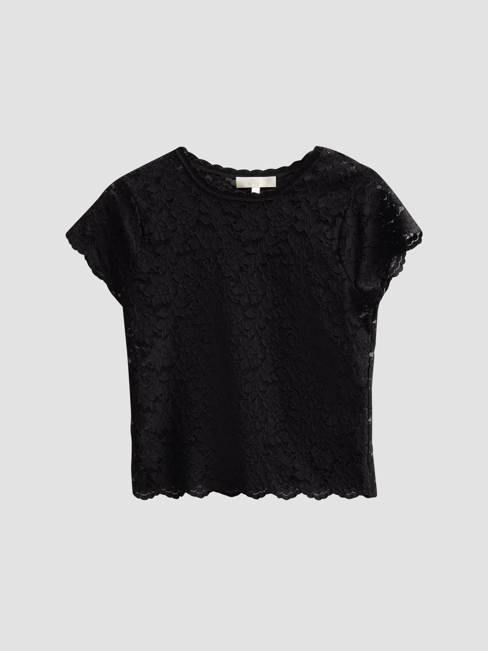 Women's Lucas Floral Lace T-Shirt - Black - 1