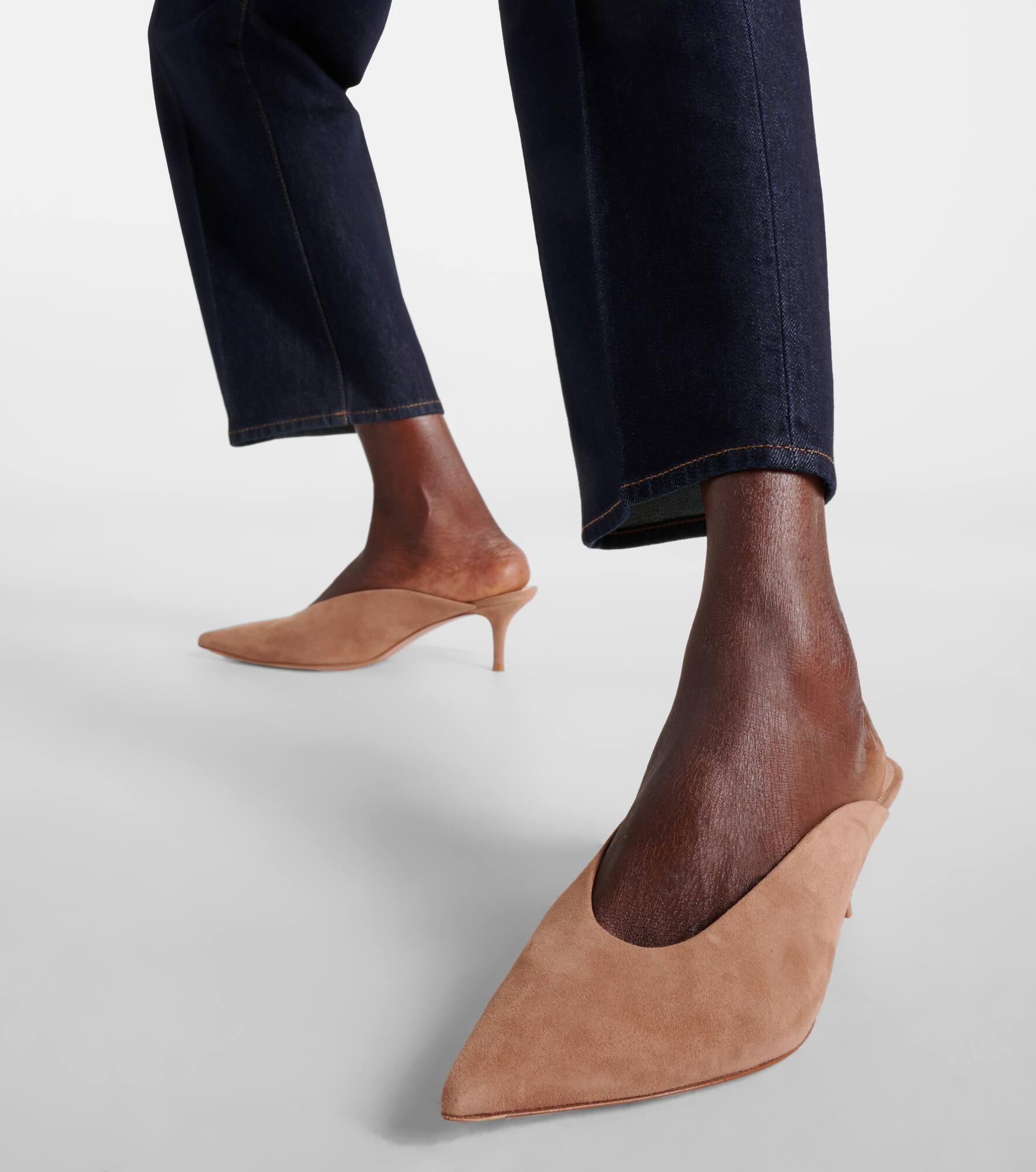 Suede mules - 4