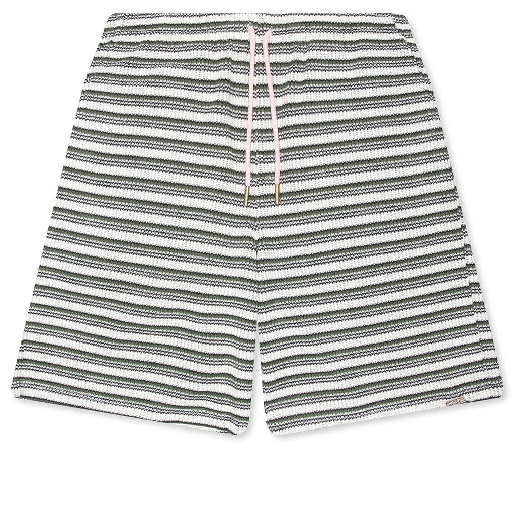 SPEAK STRIPED SHORT - OLIVE - 1