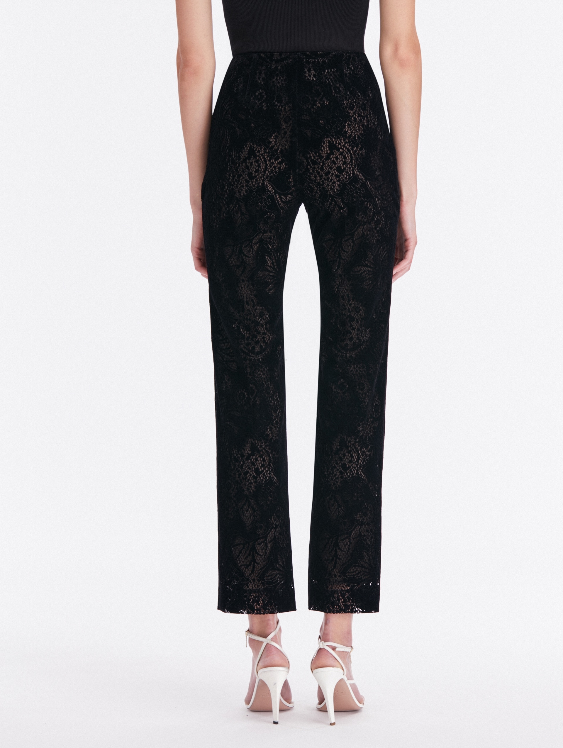 FLORAL LACE STRAIGHT LEG PANT - 3