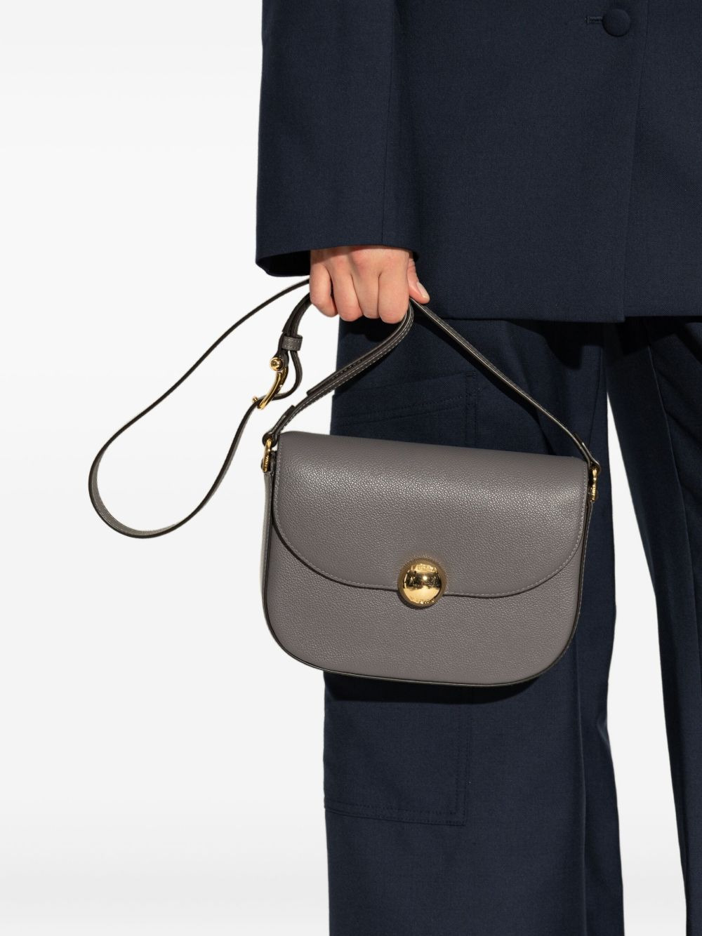 leather-trimmed crossbody bag - 2