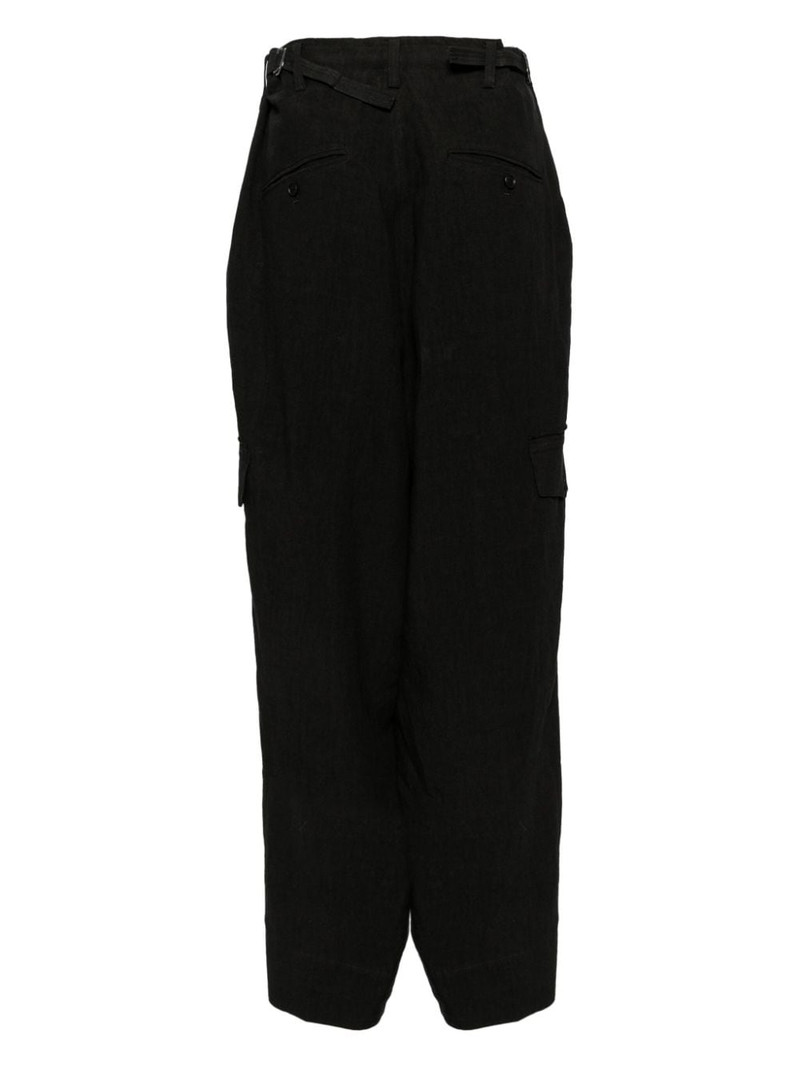 Y's high-waist linen cargo skirt outlook