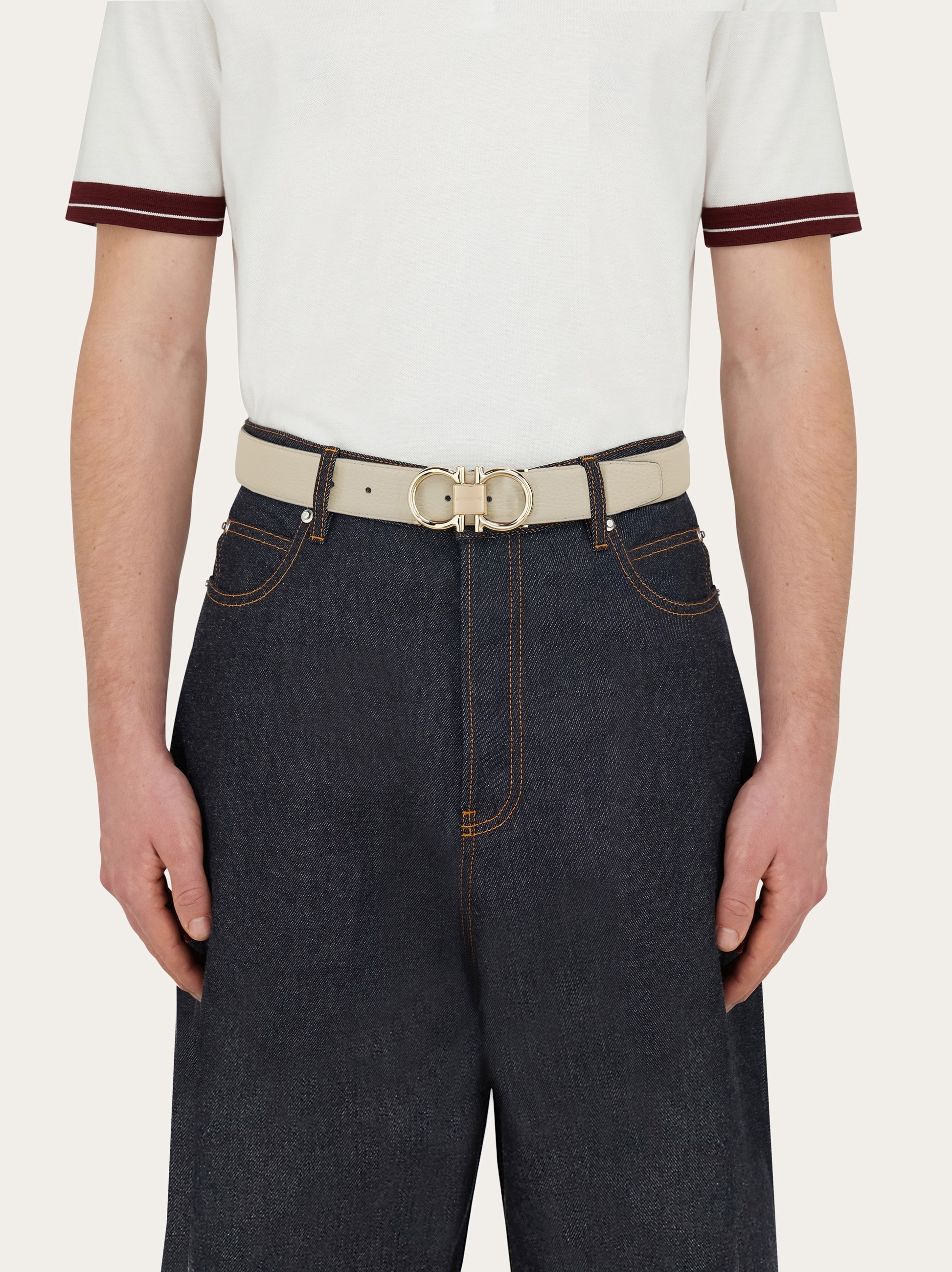 Reversible and adjustable Gancini belt - 4