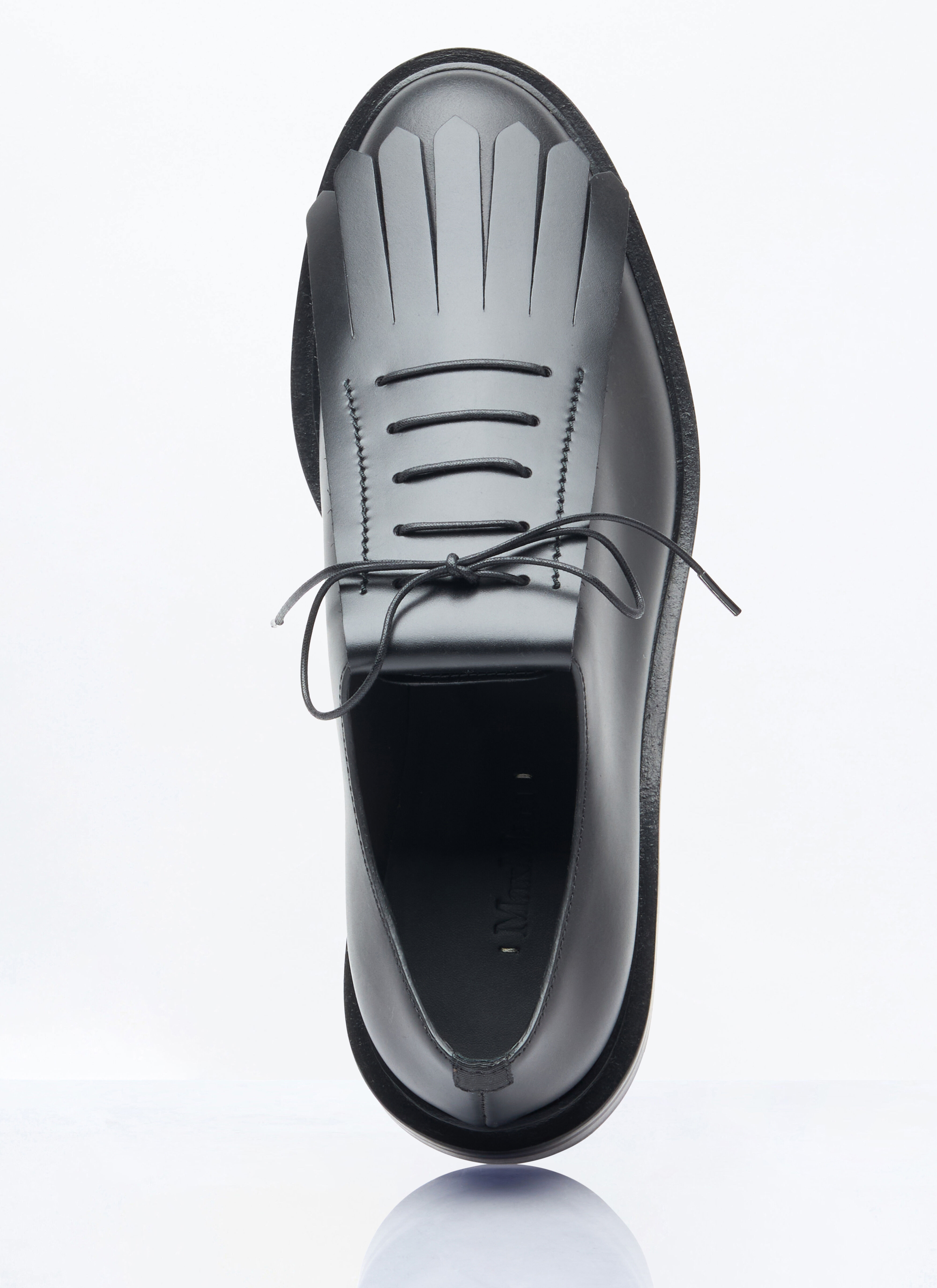 Fringed Leather Lace-Ups - 7