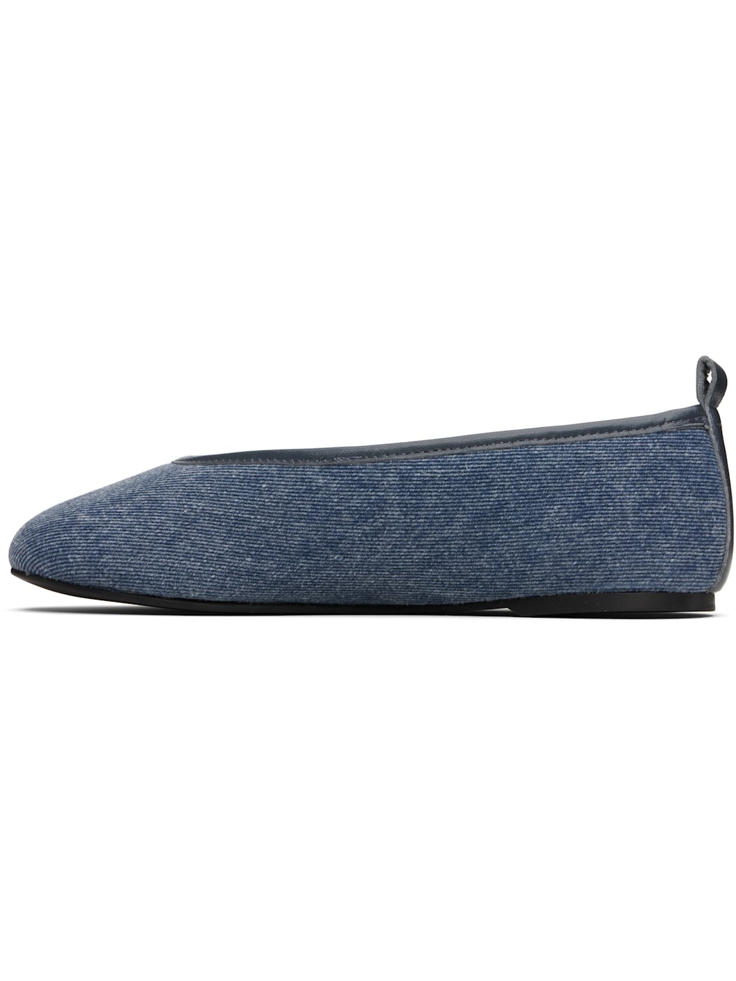 Blue Pili Denim Ballerina Flats - 3