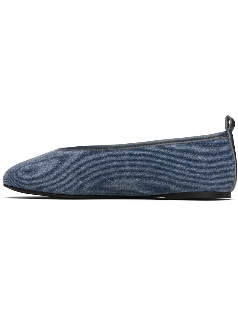 Blue Pili Denim Ballerina Flats 3