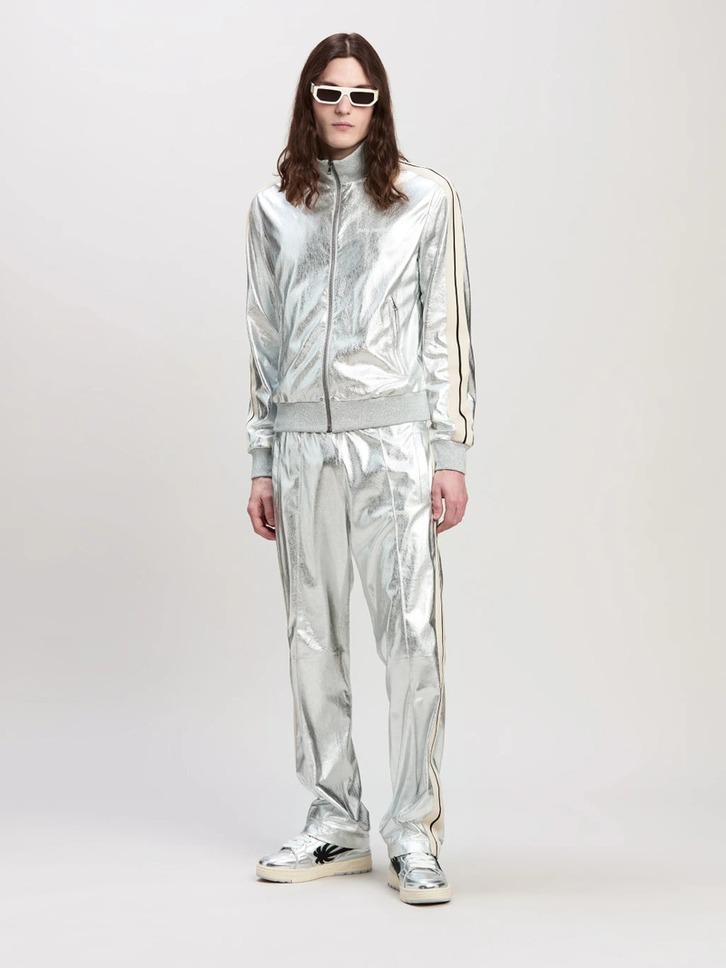 Palm Angels LAMINATED LEATHER TRACK PANTS outlook