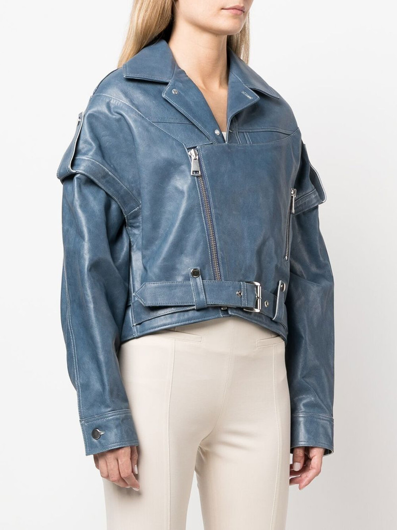 calf leather biker jacket 3