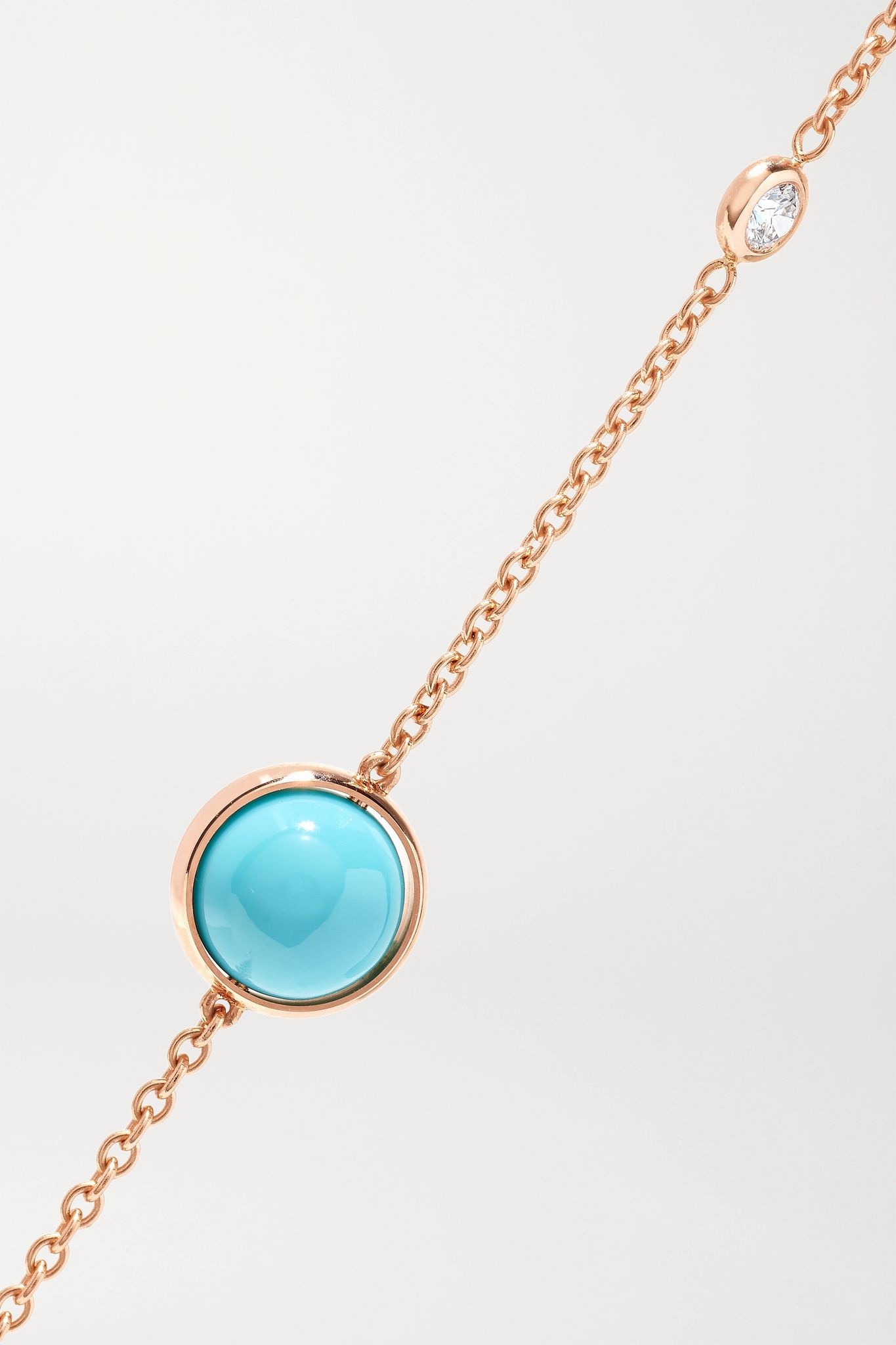 Possession 18-karat rose gold, turquoise and diamond necklace - 4