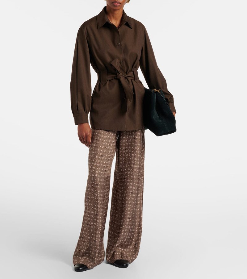 Max Mara Belted virgin wool blazer outlook