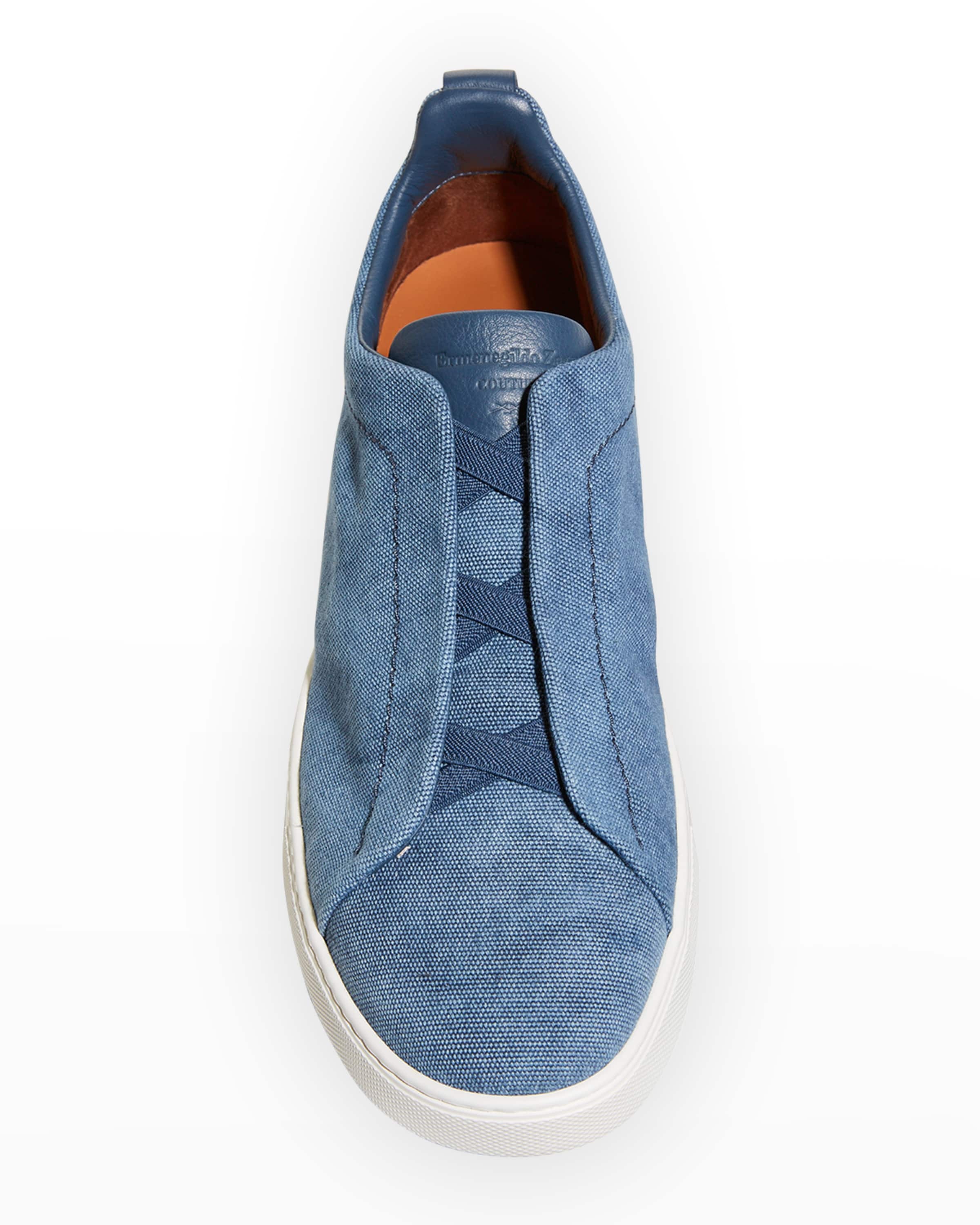 Men's Canvas Slip-On Low-Top Sneakers - 5