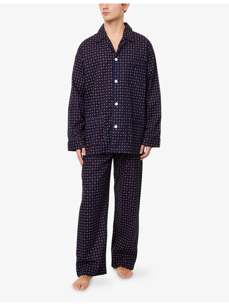 Derek Rose Nelson Printed Cotton Pyjama Set outlook