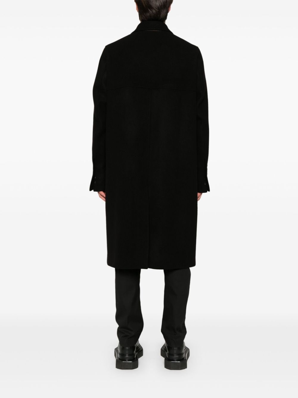 Officer double-breasted long coat - 4