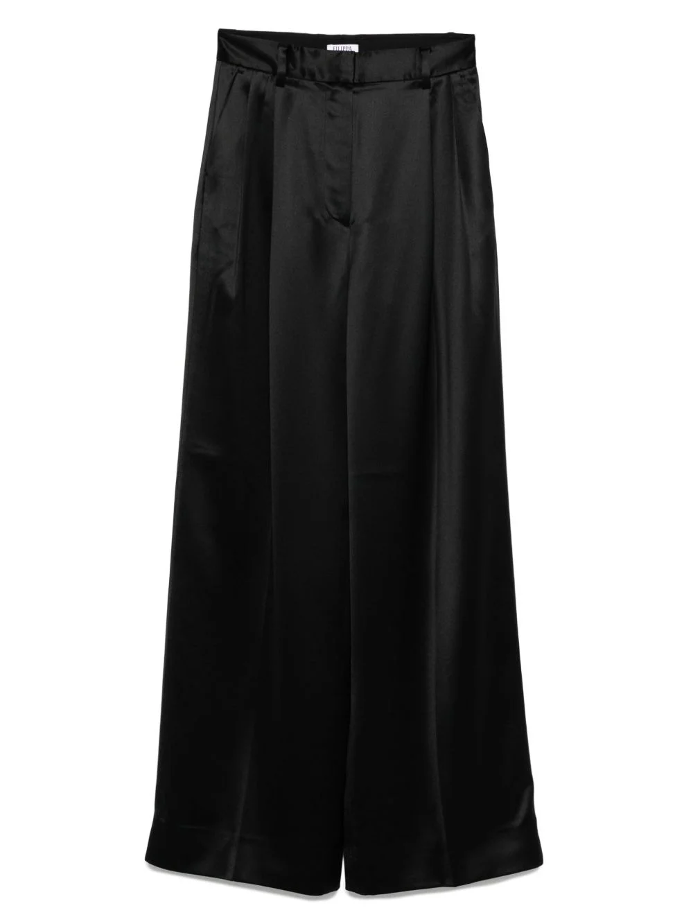 pleated silk trousers - 1