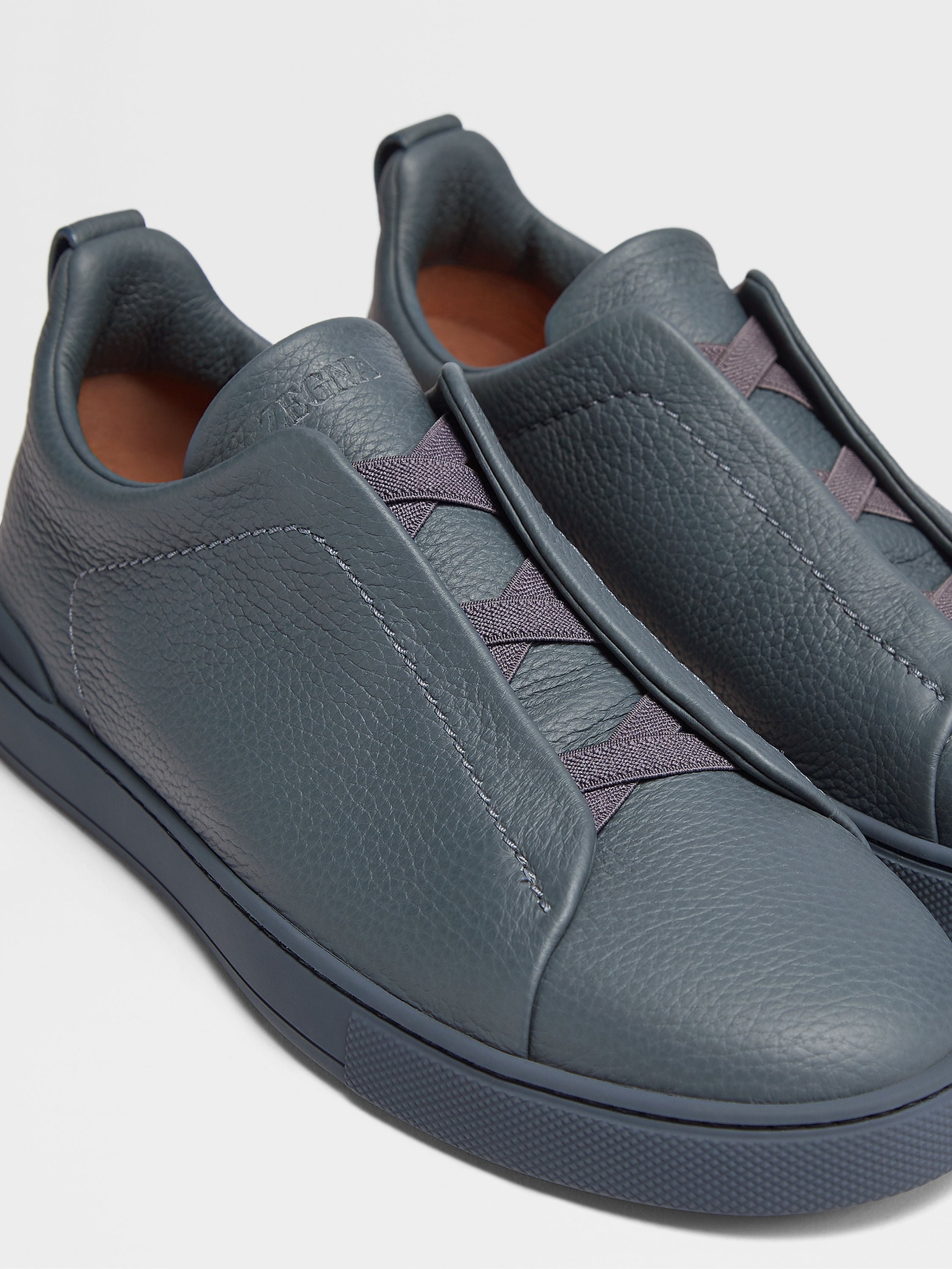 AVIO BLUE DEERSKIN TRIPLE STITCH™ SNEAKERS - 2