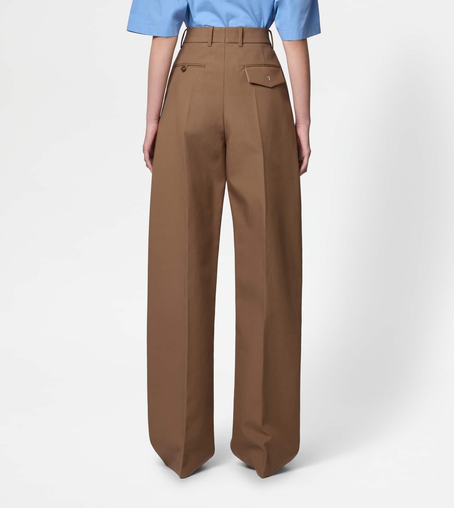 PANTS IN WOOL BLEND GABARDINE - BEIGE - 4