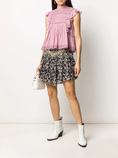 Isabel Marant Étoile Valerie ornate-print fluted mini skirt outlook