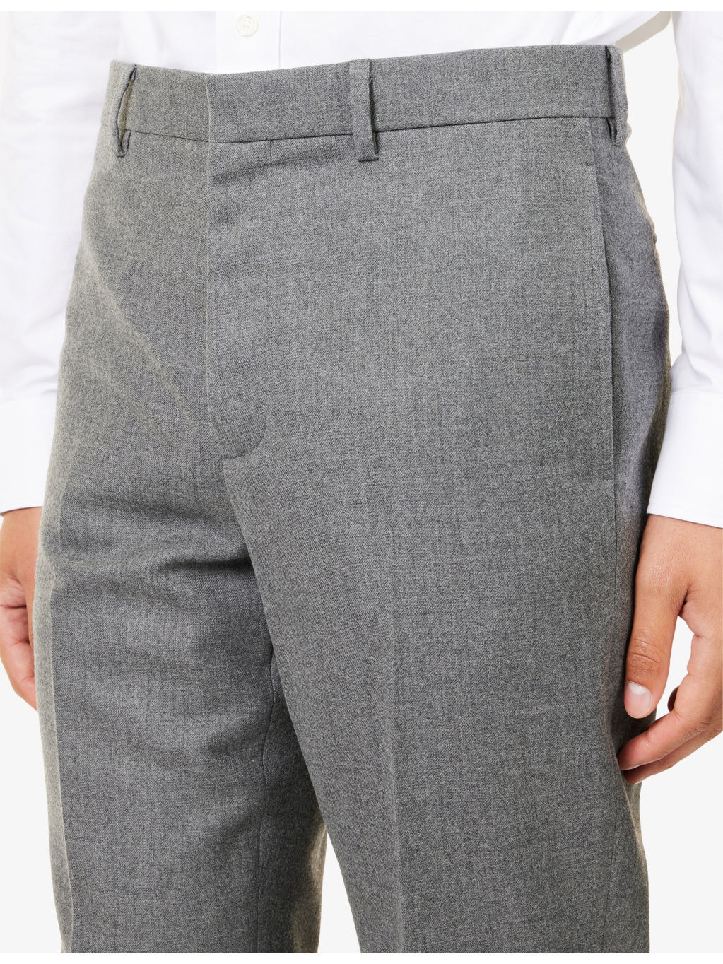 Classic-Fit Tailored Wool Trousers - 5
