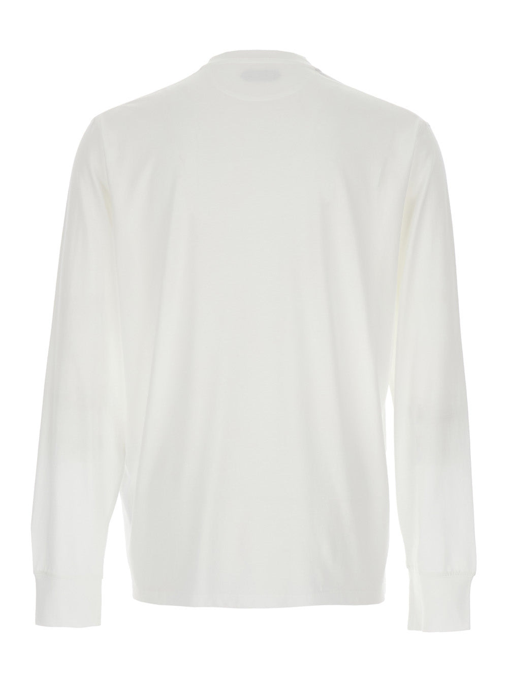 Tom Ford Men White Crewneck T-Shirt With Long Sleeves In Cotton Blend Man - 2