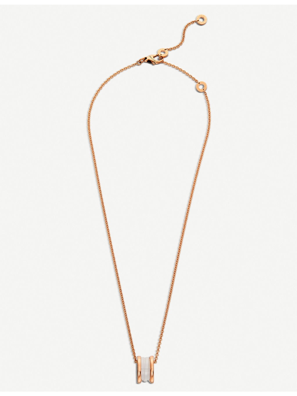 B.zero1 18ct rose-gold and white-ceramic pendant necklace - 3
