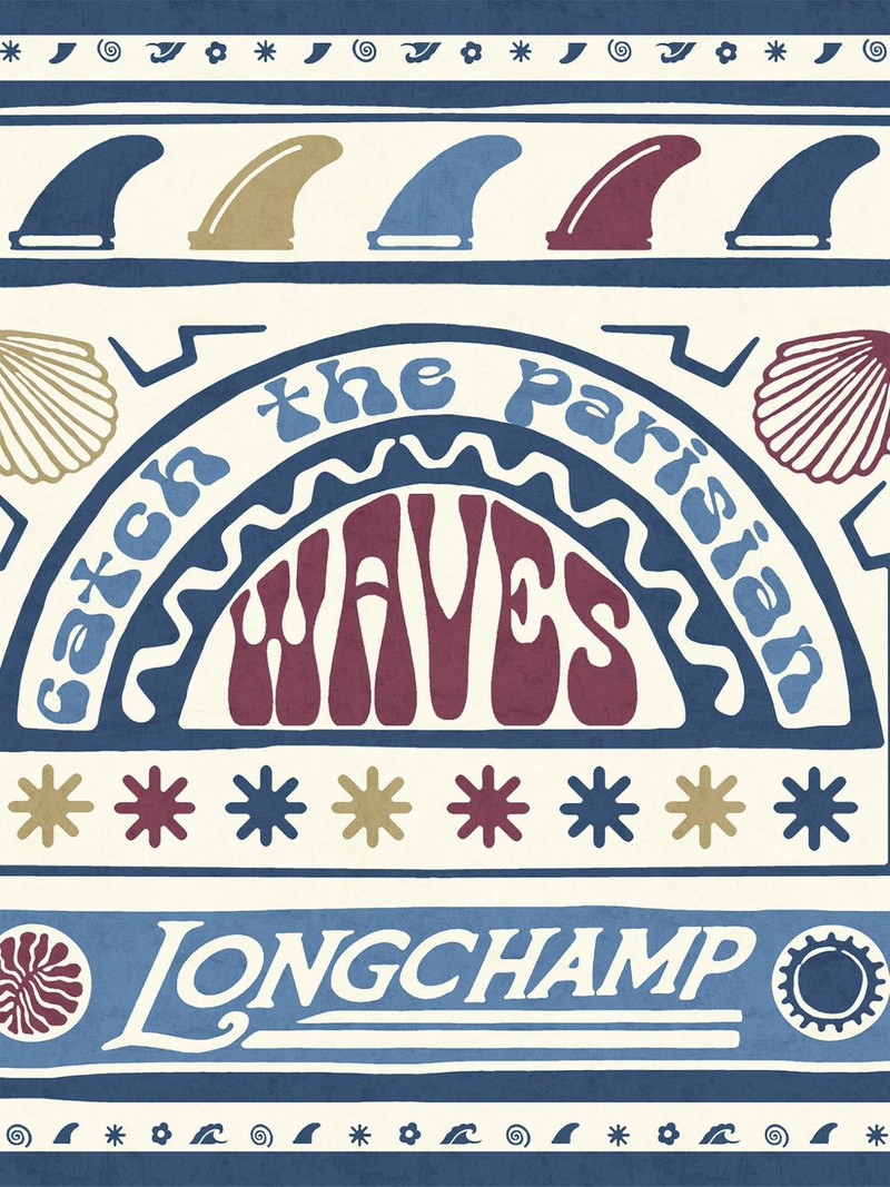 Longchamp Catch The Parisian Wave silk scarf outlook