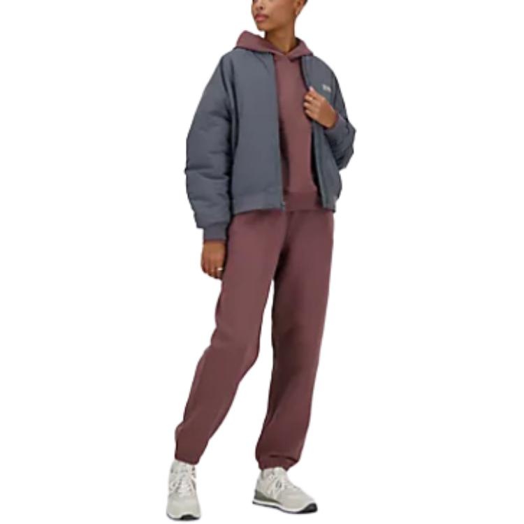 (WMNS) New Balance Linear Heritage Woven Bomber Jacket 'Graphite' WJ33507-GT - 2