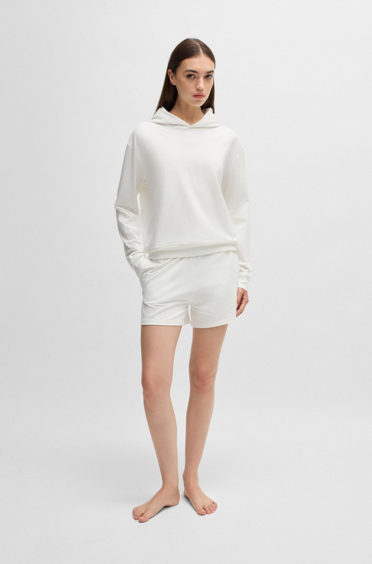STRETCH-JERSEY HOODIE WITH LOGO PRINT - 3