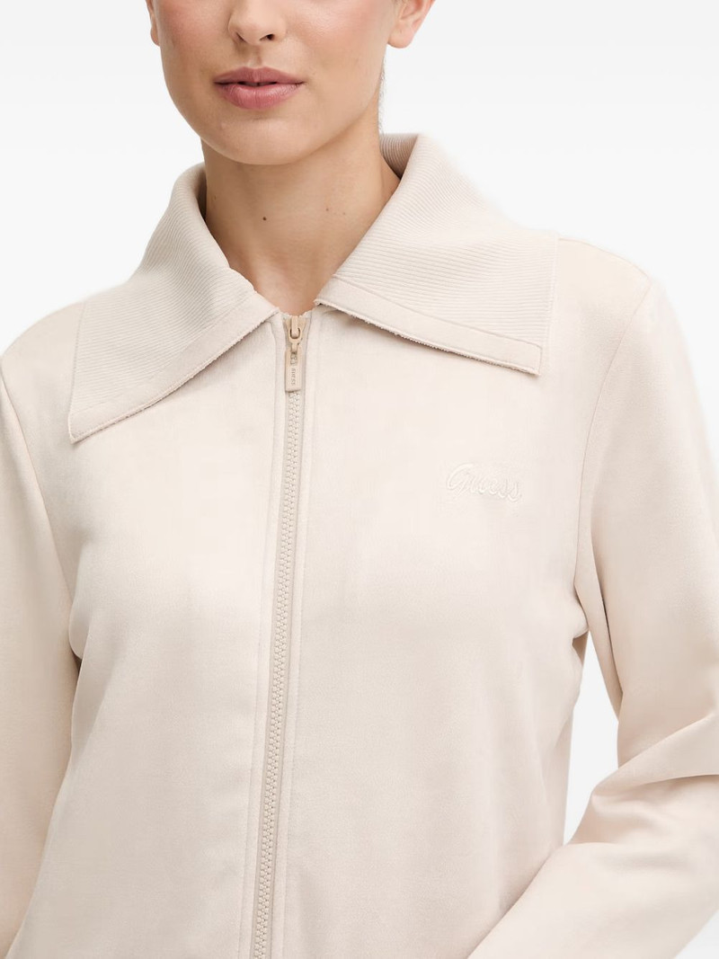 ribbed collar zip sweater 4